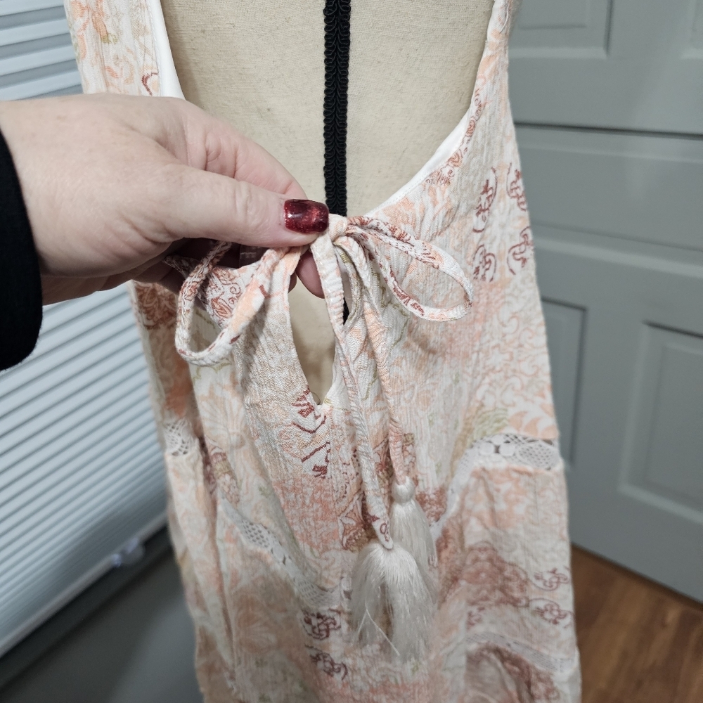 Wallflower Dusty Pink Bohemian Tiered Dress - Picture 4 of 6